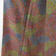 Load image into Gallery viewer, Flower pattern for crested lined collar lined collar red brown silk -tailored casual kimono 150cm