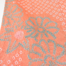 Load image into Gallery viewer, Komon total aperture chrysanthemum, lined bee collar orange silk -tailed Casual kimono 157cm