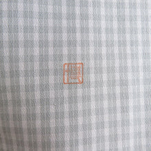Load image into Gallery viewer, Komon lattice pattern gradation Lined -collar light purple writer Sladed writer Slades Pure silk -tailored Casual kimono 160cm