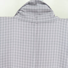 Load image into Gallery viewer, Komon lattice pattern gradation Lined -collar light purple writer Sladed writer Slades Pure silk -tailored Casual kimono 160cm