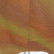 画像をギャラリービューアに読み込む, 道行 津室道雄 正絹 リバーシブル 斜めぼかし 黄土色 黒色 作家物 和装コート 袷仕立て 着物用 身丈90cm