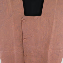 画像をギャラリービューアに読み込む, 道行 墨流し 正絹 リバーシブル 薄橙色 黒色 和装コート 袷仕立て 着物用 身丈94cm