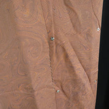 画像をギャラリービューアに読み込む, 道行 墨流し 正絹 リバーシブル 薄橙色 黒色 和装コート 袷仕立て 着物用 身丈94cm