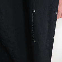 画像をギャラリービューアに読み込む, 道行 墨流し 正絹 リバーシブル 薄橙色 黒色 和装コート 袷仕立て 着物用 身丈94cm