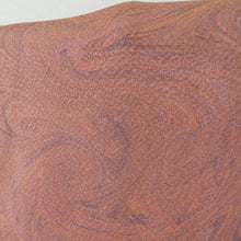 画像をギャラリービューアに読み込む, 道行 墨流し 正絹 リバーシブル 薄橙色 黒色 和装コート 袷仕立て 着物用 身丈94cm