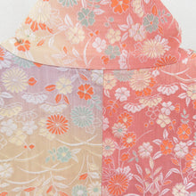 画像をギャラリービューアに読み込む, 着物コート 西陣御召 道中着 グラデーションに秋草文様 正絹 織り文様 和装コート 身丈99cm
