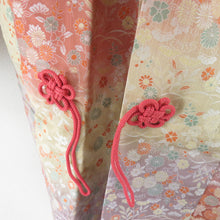 画像をギャラリービューアに読み込む, 着物コート 西陣御召 道中着 グラデーションに秋草文様 正絹 織り文様 和装コート 身丈99cm