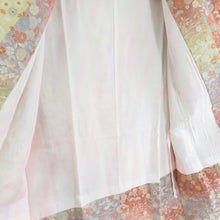 画像をギャラリービューアに読み込む, 着物コート 西陣御召 道中着 グラデーションに秋草文様 正絹 織り文様 和装コート 身丈99cm