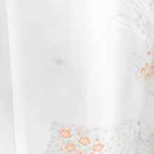 画像をギャラリービューアに読み込む, 道行 正絹 花唐草 紫色 和装コート 着物用 ちりよけ カジュアル 身丈86cm