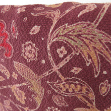 画像をギャラリービューアに読み込む, 道行 正絹 花唐草 紫色 和装コート 着物用 ちりよけ カジュアル 身丈86cm