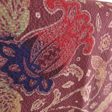 画像をギャラリービューアに読み込む, 道行 正絹 花唐草 紫色 和装コート 着物用 ちりよけ カジュアル 身丈86cm