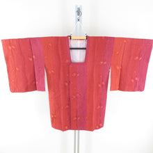 画像をギャラリービューアに読み込む, 道行 正絹 膨れ織 グラデーション 花柄 赤紫色 和装コート 着物用 ちりよけ カジュアル 作家物 身丈86cm