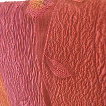 画像をギャラリービューアに読み込む, 道行 正絹 膨れ織 グラデーション 花柄 赤紫色 和装コート 着物用 ちりよけ カジュアル 作家物 身丈86cm