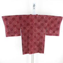 画像をギャラリービューアに読み込む, 着物コート 道行 輪奈ビロード 和装コート 赤紫色 華文 正絹 ちりよけ 身丈88cm