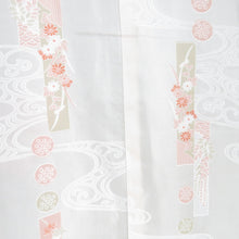 画像をギャラリービューアに読み込む, 道行 正絹 膨れ織 絞り 花柄 緑色 和装コート 着物用 ちりよけ カジュアル 身丈86cm