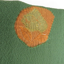 画像をギャラリービューアに読み込む, 道行 正絹 膨れ織 絞り 花柄 緑色 和装コート 着物用 ちりよけ カジュアル 身丈86cm