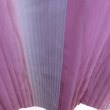 画像をギャラリービューアに読み込む, 道行 正絹 リバーシブル グラデーション 紫色 黒色 和装コート 袷仕立て 着物用 身丈88cm