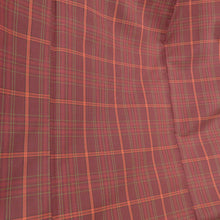 画像をギャラリービューアに読み込む, 紬 着物 紬 アンサンブル 羽織付 格子文様 袷 広衿 赤色 正絹 カジュアル 仕立て上がり 身丈158cm