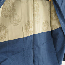 Load image into Gallery viewer, Male kimono Tsumugi ensemble lined blue pure silk men for men men's tailoring kimono men's casual height 137cm