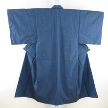 Load image into Gallery viewer, Male kimono Tsumugi ensemble lined blue pure silk men for men men's tailoring kimono men's casual height 137cm