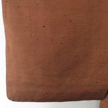 Load image into Gallery viewer, 紬 着物 節紬織 斜め格子 橙茶色 正絹 袷 広衿 カジュアル 仕立て上がり着物 身丈159cm