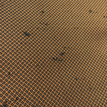 Load image into Gallery viewer, 紬 着物 節紬織 斜め格子 橙茶色 正絹 袷 広衿 カジュアル 仕立て上がり着物 身丈159cm