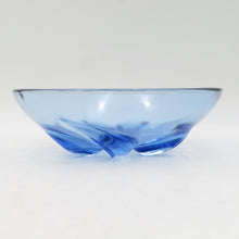 画像をギャラリービューアに読み込む, 食器 SGS さくら印 ガラスボウル5点セット ブルー 花 ヴィンテージ デッドストック品