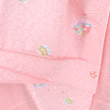 Load image into Gallery viewer, 子供着物 女の子用 四つ身 襦袢セット 箔 毬文様 緑色 正絹 袷 フォーマル 子供きもの 女児 七五三 祝着 身丈97cm