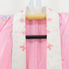 Load image into Gallery viewer, 子供着物 女の子用 四つ身 襦袢セット 箔 毬文様 緑色 正絹 袷 フォーマル 子供きもの 女児 七五三 祝着 身丈97cm