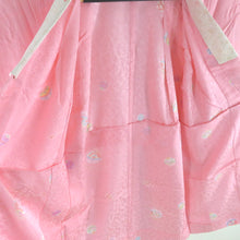 Load image into Gallery viewer, 子供着物 女の子用 四つ身 襦袢セット 箔 毬文様 緑色 正絹 袷 フォーマル 子供きもの 女児 七五三 祝着 身丈97cm