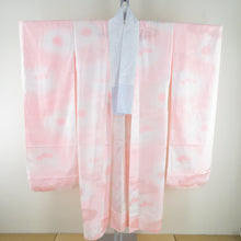 画像をギャラリービューアに読み込む, 襦袢 振袖用 ぼかし 菊波文様 桃色 ポリエステル 洗える 広衿 袖無双 長襦袢 仕立て上がり 女性着物用 身丈139cm
