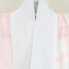 画像をギャラリービューアに読み込む, 襦袢 振袖用 ぼかし 菊波文様 桃色 ポリエステル 洗える 広衿 袖無双 長襦袢 仕立て上がり 女性着物用 身丈139cm
