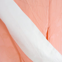 画像をギャラリービューアに読み込む, 襦袢 振袖用 絞り 梅文様 桃橙色 正絹 広衿 袖無双 長襦袢 仕立て上がり 女性着物用 身丈128cm