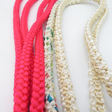 Load image into Gallery viewer, 帯締め 10本まとめてセット 丸組 組紐 正絹 色糸 和装小物 帯〆 レディース 女性 振袖 長さ160cm