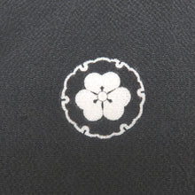 Load image into Gallery viewer, Antique Black Yudezo Sneak Pure Silk Both Completed Scenery Wide Retro Retro Roman Roman Kimonake Remake Kimono One Piece 150.5cm