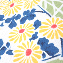 Load image into Gallery viewer, Kaga Yuzen Tale Kaga Yuzen Writer Yasuji Tsurumi Yasushi Interior Yellow Green Navy Bloomer Approximately 50.5cm x 32.5cm