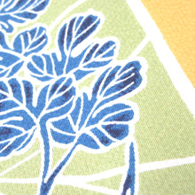 Load image into Gallery viewer, Kaga Yuzen Tale Kaga Yuzen Writer Yasuji Tsurumi Yasushi Interior Yellow Green Navy Bloomer Approximately 50.5cm x 32.5cm