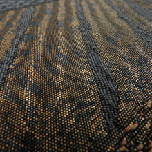Load image into Gallery viewer, Back zone fashionable bag band double -sided carrier reversible Kanako on the striped pattern branch pattern gold thread gold x green x brown pure silk tailed kimono length 456cm