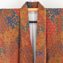 Load image into Gallery viewer, Butterfly plants butterfly plants brown x orange x green x blue lined bee collar collar silk casual kimono 153cm