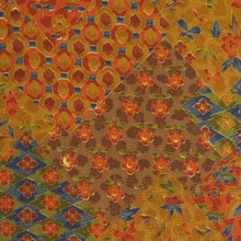 Load image into Gallery viewer, Butterfly plants butterfly plants brown x orange x green x blue lined bee collar collar silk casual kimono 153cm