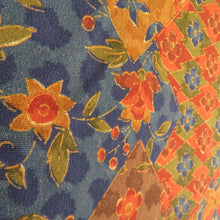 Load image into Gallery viewer, Butterfly plants butterfly plants brown x orange x green x blue lined bee collar collar silk casual kimono 153cm