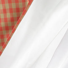 画像をギャラリービューアに読み込む, 紬 着物 市松模様 正絹 薄茶色xオレンジ色 袷 広衿 カジュアル 仕立て上がり着物 身丈156cm