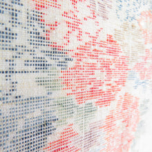 画像をギャラリービューアに読み込む, 紬 着物 紬 風景模様 クリーム色x灰色xオレンジ色 正絹 袷 バチ衿 カジュアル 仕立て上がり着物 身丈163cm