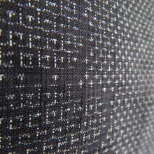 画像をギャラリービューアに読み込む, 紬 着物 唐草花模様 紺色x灰色 正絹 袷 バチ衿 カジュアル 仕立て上がり着物 身丈158cm