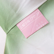 Load image into Gallery viewer, Komon Hagi on a fan and a flower pattern, a lined wide collar mulberry brown foil with a pure silk -tailored casual kimono 157cm