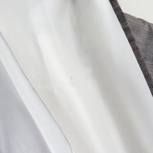 画像をギャラリービューアに読み込む, 紬 着物 大島紬 カタス式 花模様 茶色x青紫色x灰色 正絹 袷 広衿 カジュアル 仕立て上がり着物 身丈158cm