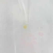 Load image into Gallery viewer, Komon Fogi flower pattern blur dyed blue x pink foil with pink foil Saaya -shaped ground crest x silver lined wide collar pure silk