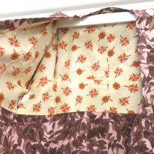 画像をギャラリービューアに読み込む, 道行 アンティーク 昔道行 正絹 ピンク紫 紫 葉文様 レトロ 明治・大正ロマン モダン 和洋ミックス ちりよけ 防寒 汚れ防止  身丈81.2cm