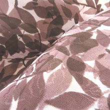 画像をギャラリービューアに読み込む, 道行 アンティーク 昔道行 正絹 ピンク紫 紫 葉文様 レトロ 明治・大正ロマン モダン 和洋ミックス ちりよけ 防寒 汚れ防止  身丈81.2cm