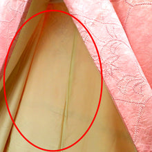 Load image into Gallery viewer, Komon Normal House Pink Pink Red White Mura Dye Dyeing Arisugawa Word -shaped Flowers Wide Collar Pure Collar Silk Casual Casual Kimono Step